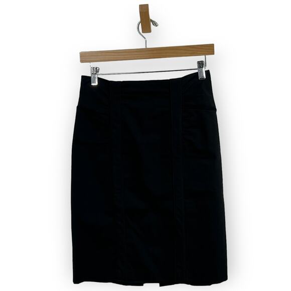 Nanette Lepore Pencil Skirt Tuxedo Stripe Black Size 6 - Picture 2 of 10